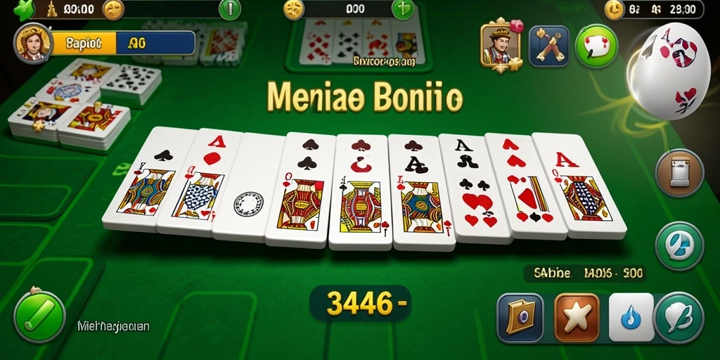 Tampilan gameplay seru dari permainan Domino 3446.