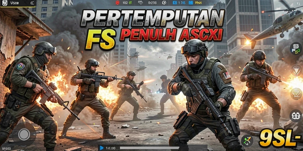 Tangkapan layar gameplay <strong>9SL</strong> menunjukkan aksi tembak-menembak yang intens.