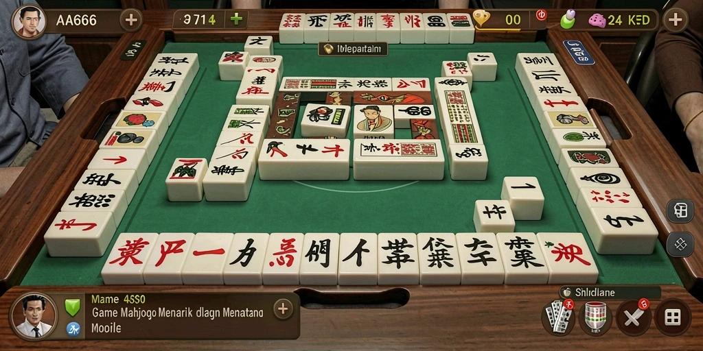 Screenshot gameplay AA666 menampilkan tantangan Mahjong yang seru.