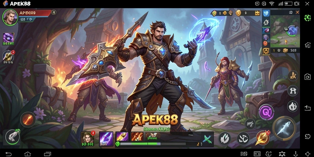 Tampilan gameplay APEK88 yang penuh aksi dan petualangan seru.