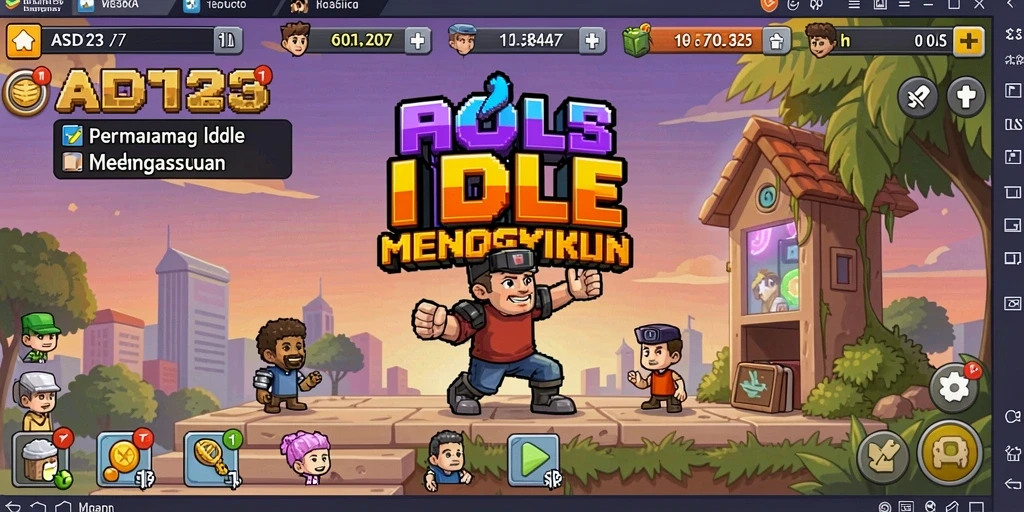 Tampilan gameplay menyenangkan dari ASD123 dalam kategori Idle.