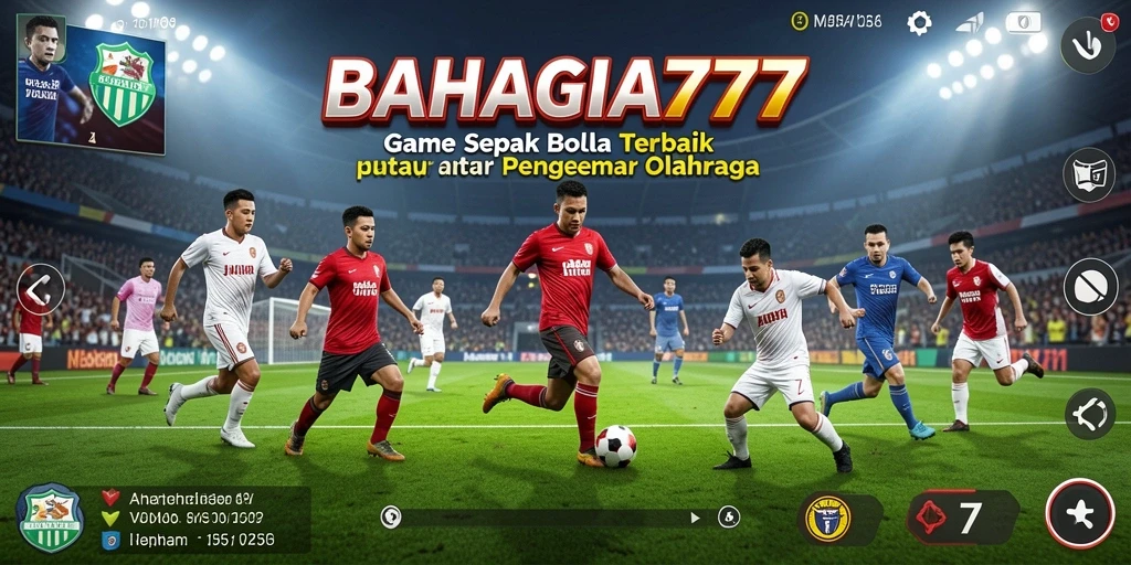 Tampilan dinamis dari pertandingan sepak bola di BAHAGIA777.
