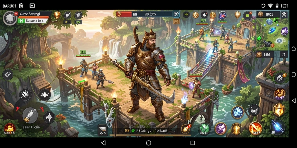 Tampilan gameplay menegangkan di BARU01 dengan strategi yang mendalam.