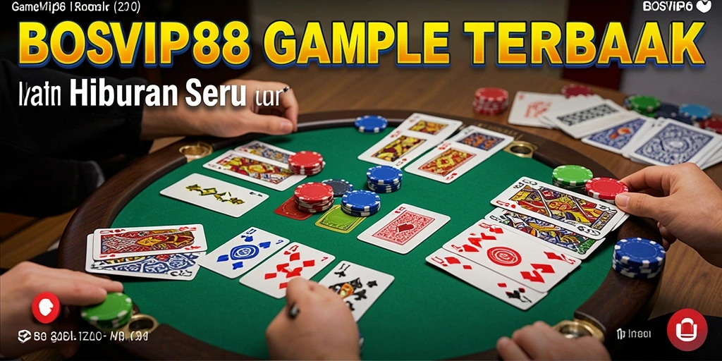 Tampilan screenshot BOSVIP88 yang menampilkan suasana seru bermain Gaple.