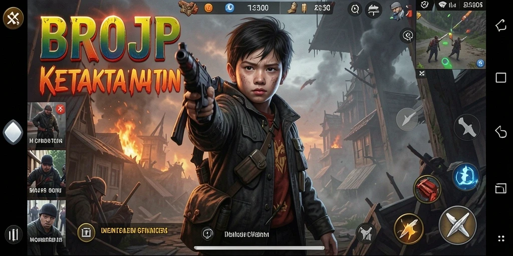 Screenshot gameplay BROJP menampilkan suasana mencekam dan interaksi dengan lingkungan.