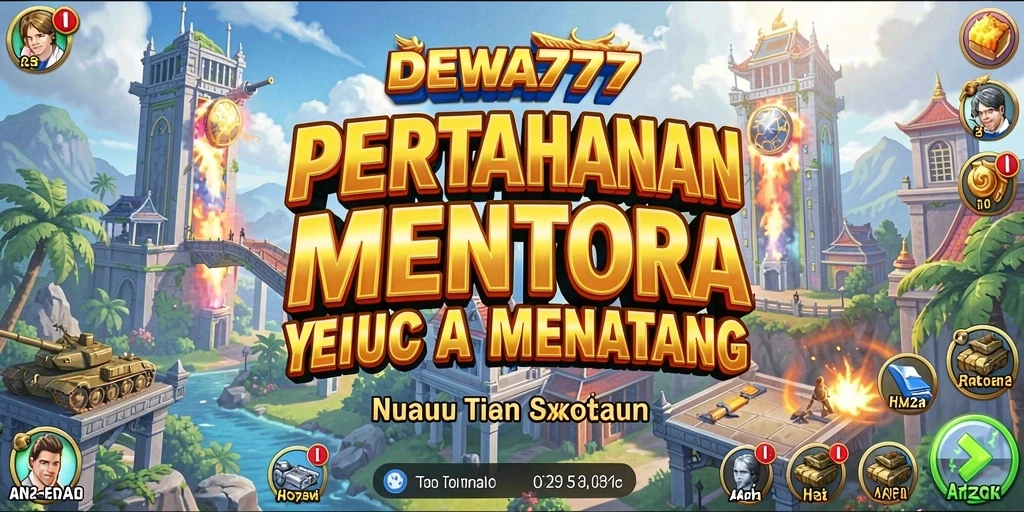 Screenshot DEWA777 menunjukkan aksi seru dalam permainan Tower Defense.