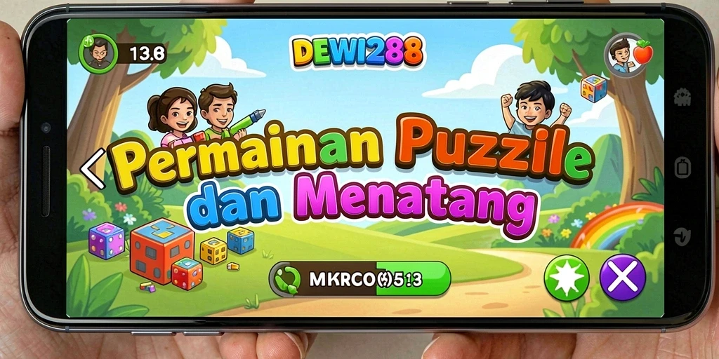 Tangkapan layar gameplay DEWI288 dengan tampilan Puzzle yang menara.
