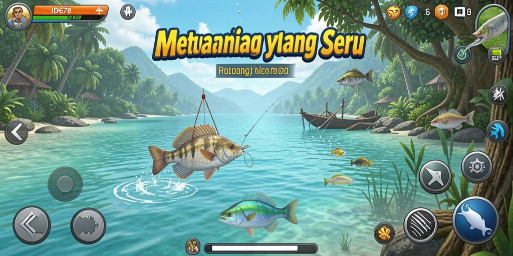 Tampilan gameplay seru di <strong>ID678</strong> saat memancing.