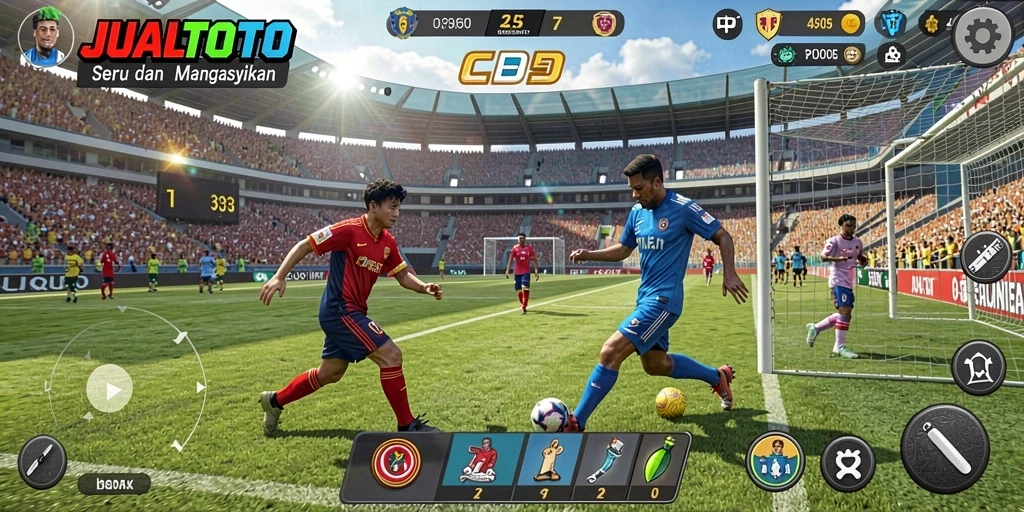 Tampilan gameplay JUALTOTO yang seru dan penuh aksi olahraga.
