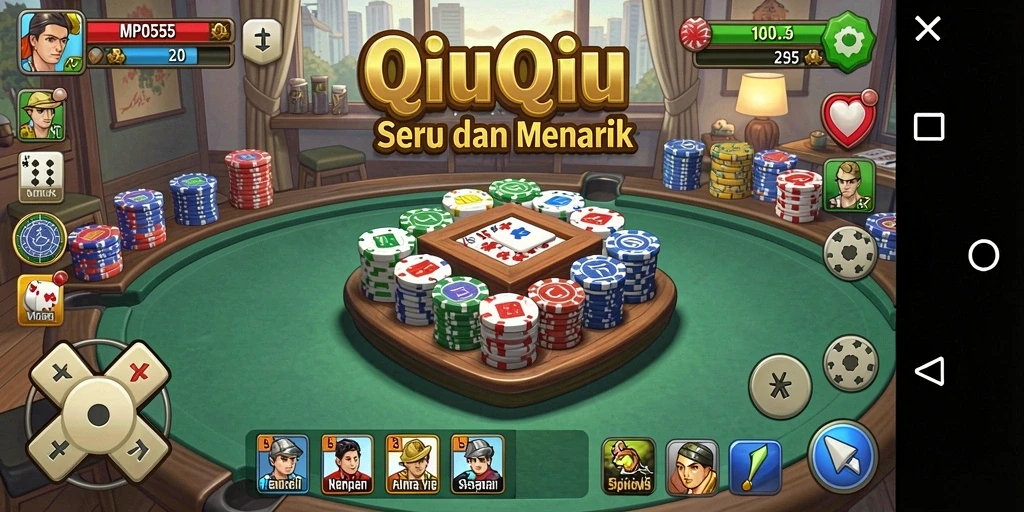 Tampilan gameplay QiuQiu yang menegangkan dan seru.