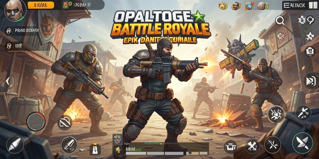 Gameplay mendebarkan OPALTOGEL dalam pertempuran Battle Royale.