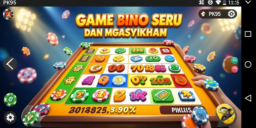 Tampilan game-play PK95 yang mendebarkan saat bermain Bingo.