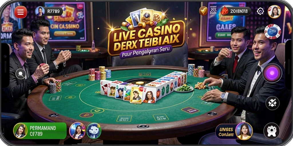 Tampilan gameplay seru dari RR789 di Live Casino.