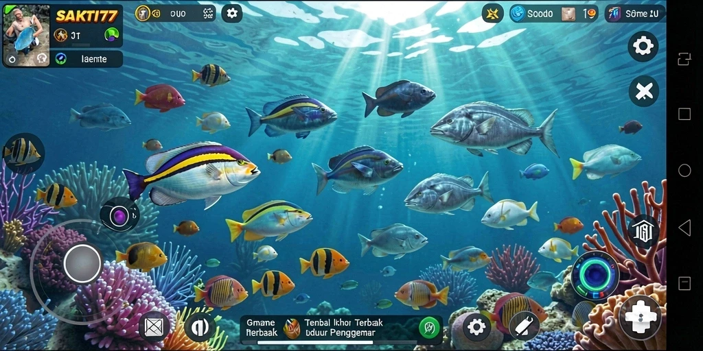 Screenshot SAKTI77 menampilkan momen seru menangkap ikan.