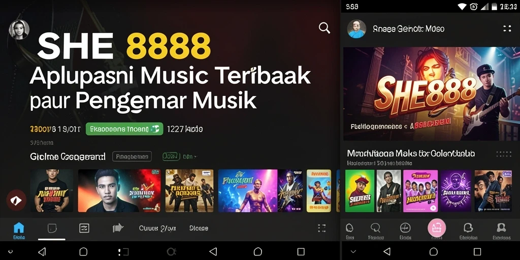Tampilan gameplay menarik dari aplikasi SHE888 dengan berbagai tantangan musik.