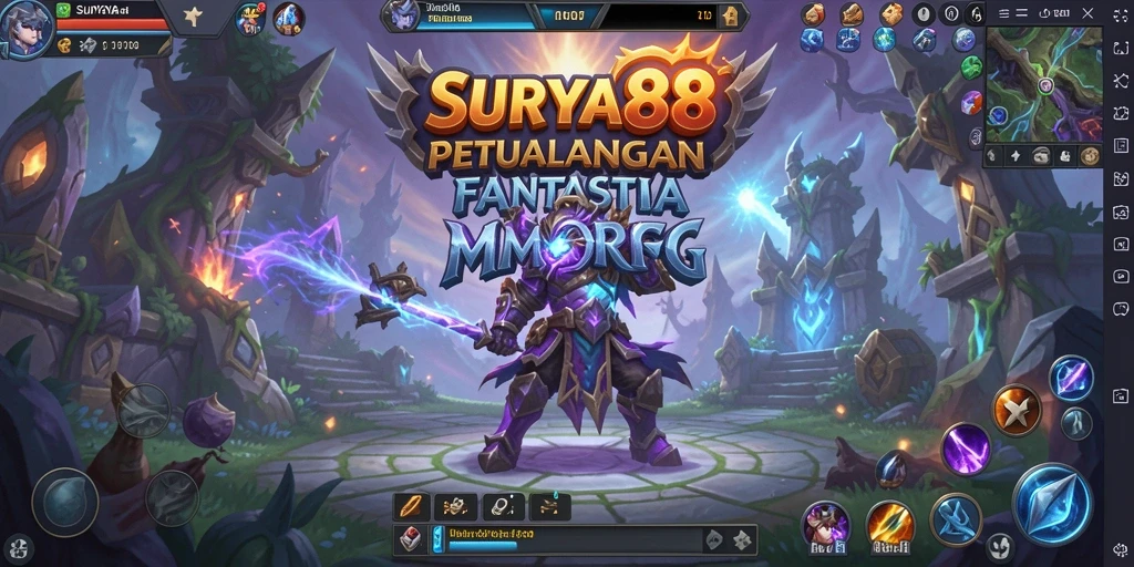 Tampilan gameplay seru dalam petualangan MMORPG SURYA88.