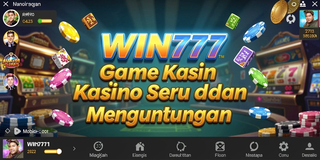 Tampilan gameplay seru dalam aplikasi WIN777 yang menampilkan aksi kasino.